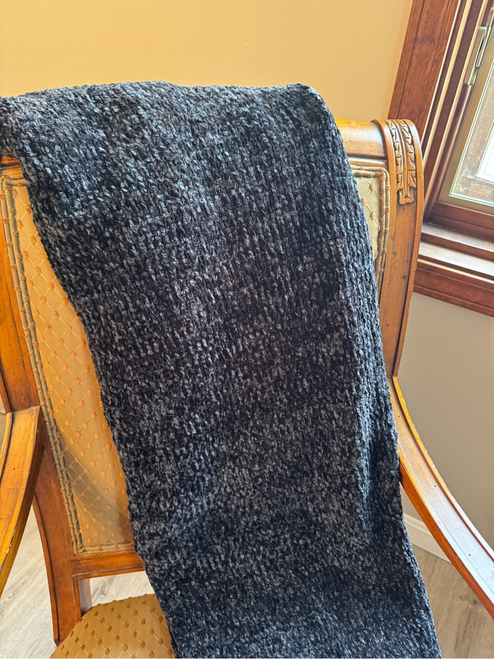 Threshold Plush Chenille Blanket - Black